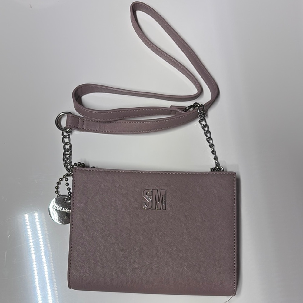 Steve Madden Purple Crossbody Bag with Chain Detail